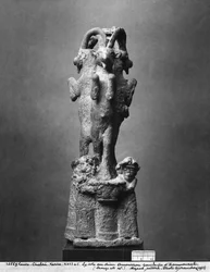 Cup stand made up of three ibexes, front view, c.1750 BC